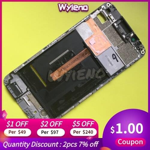 Wyieno LCD Display Frame For ZTE Axon 7 mini b2017 b2017G Middle Frame Bezel Chassis Housing Cover Front A Board + tracking