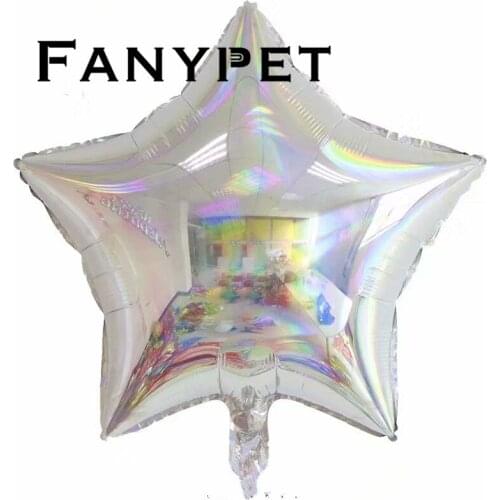 10pcs 24inch silver Laser Star Balloon wedding Foil Balloon Party Decoration Ballons Baby Girls Party Favor Valentines Supplies