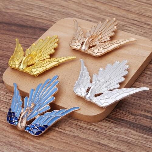 10 Pieces/Lot 53*66mm Metal Phoenix Charms Headwear DIY Hair Accessories For Women