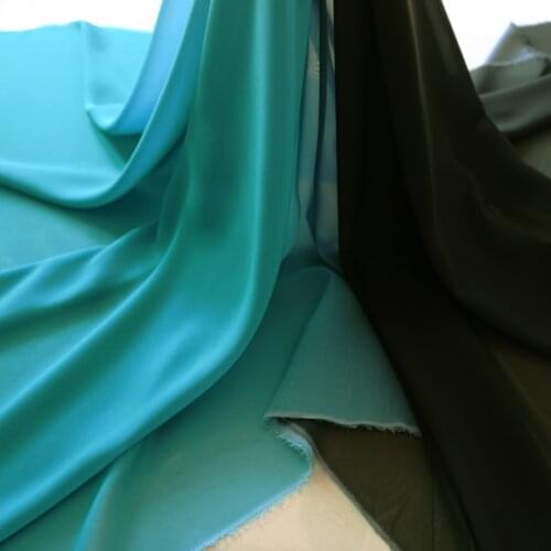 100cm*148cm 100D Peacock blue-black chiffon fabric Ombre Gradient Party Dress Material