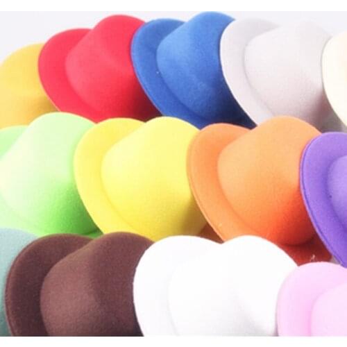 18 Color 13Cm BJD Doll Fascinator Hats DIY Millinery Hair Accessories Hen Party Felt Party Fascinator Base Mini Top Hat MYQH002