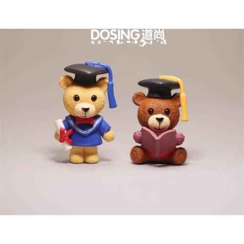 30piece 4.5cm/5cm university cute bear action figures Graduated bear Cartoon figures model ornaments toys