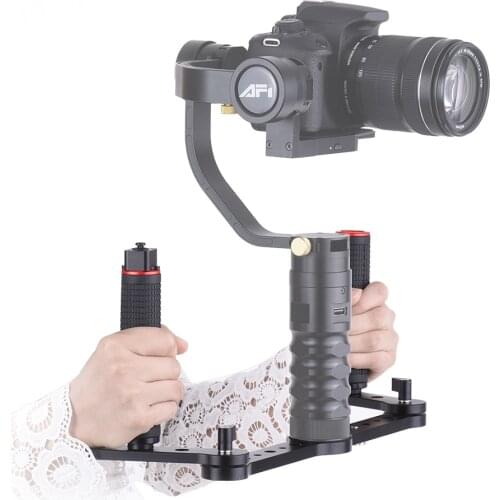 3SD-1A Dual Grip Gimbal Handle with Joystick Control Aluminum Alloy Material for AFI VS-3SD 3-Axis Gimbal Stabilizer