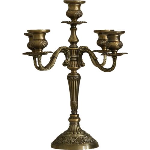 5 Arm Candelabra In Candle Holder Centerpieces Retro Home Romantic Gifts Candlelight Dinner Table Wedding Mumluk Ornaments FC234