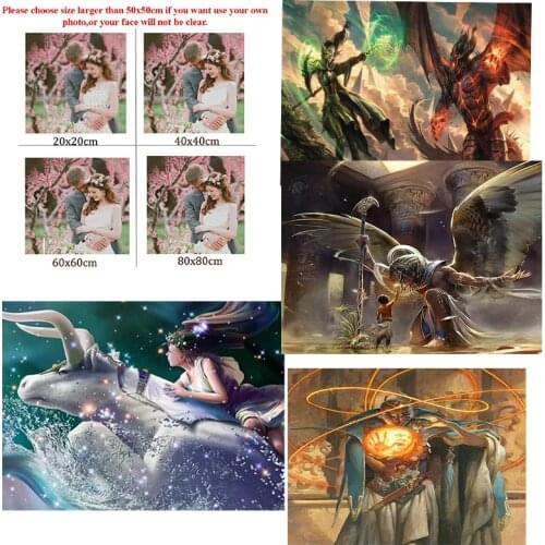 5D Diy Diamond Painting Full Circle Diamond Antelope Princess Cross Stitch Kit Mosaic Home Decoration Can Be Customized