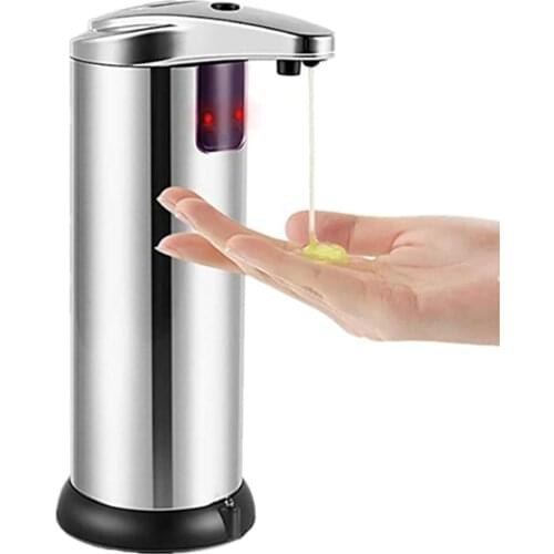 Automatic Soap Dispenser Infrared Touchless Motion Bathroom Dispenser Smart Sensor Liquid Stainless Steel Soap Dispenser 280ml