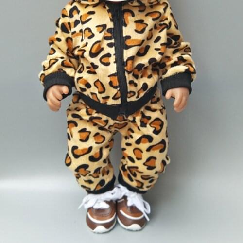 18 inch baby dolls clothes leopard pattern coat for 18" 43cm baby doll outfit accessory baby girl gifts