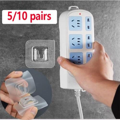 Double-Sided Adhesive Wall Hooks Hanger Strong Transparent Hooks Sucker Wall Storage Holder For Kitchen Bathroo bedroom room