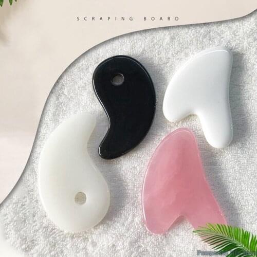 Eyes Face Natural Green Aventurine Jade Gua Sha Board Facial Scraping Piece Scrapping Plate Face Body Massage Face Lift Tool