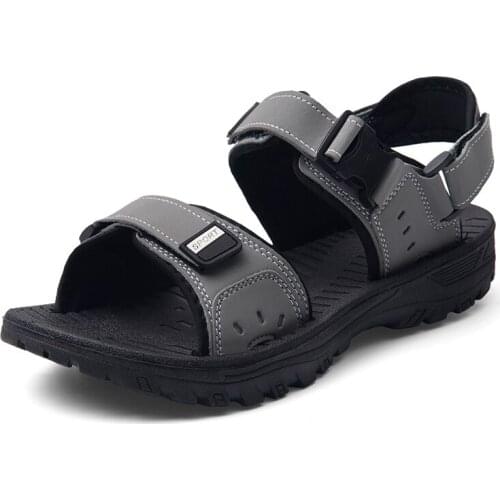 Classic Men Casual Sandals Summer Leather Beach Sandals Outdoor Couple Breathable Lightweight Sandalias Hombre Fashion Unisex