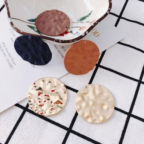 2 pieces/ lot Alloy Round spray paint earrings and other accessories materials