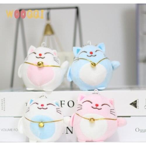 Cute Little Panda Doll Plush Toy Mini Lucky Cat Pendant Keychain Childrens Doll Bag Ornaments