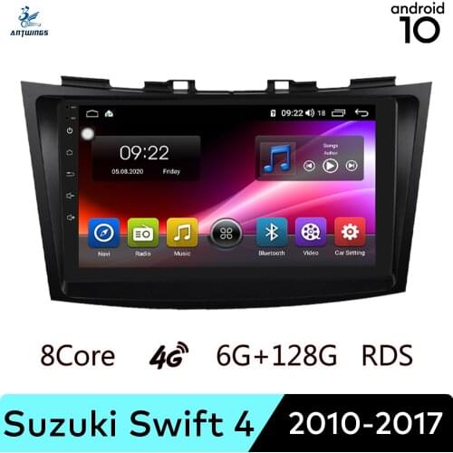 ANTWINS Android 10 Car Radio Stereo Multimedia Player with Touch Screen Bluetooth Apple Play for Suzuki Swift 4 2010-2017
