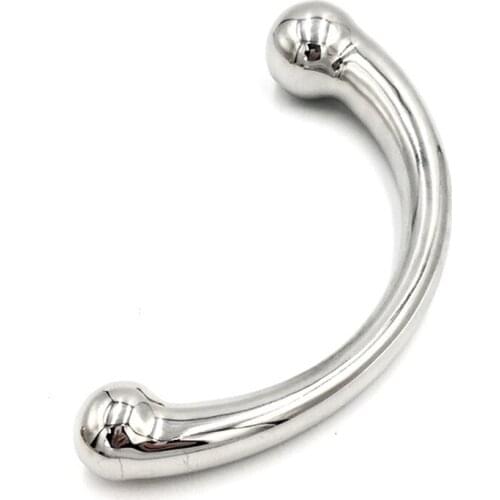 Stainless Steel G-Spot Wand Massage Stick Pure Metal Penis P-Spot Anal Hook Butt Plug Anus Expander Sex Toys For Women Man