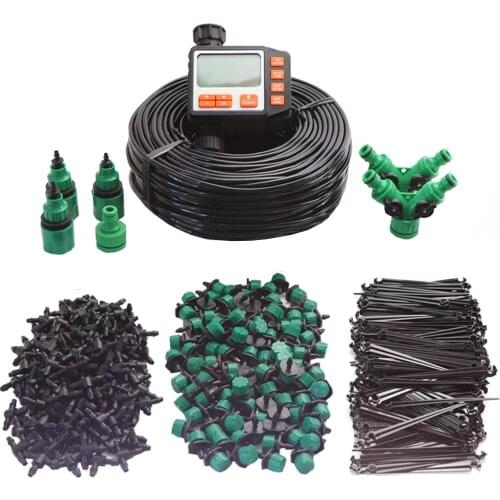 RBCFHl 5-60m Garden Watering System Balcony Irrigation Kit 1/4'' Adjustable New 360 Degress Drippers Patio Automatic Drip Set