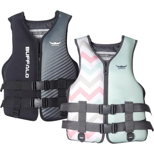 Neoprene Life Vest Kids/Adults Boating Drifting Water-skiing Safety Jacket Buoyancy Swimwear size S, M, L, XL, 2XL