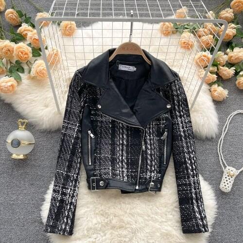 WIGADFHK Women's Leather Jackets