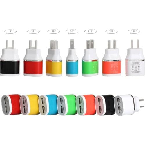 New big kettle style 2USB EU US Plug Travel Charger mobile phone charger 5v 1A 2.1A adapter IC smart phone travel for phone 50ps