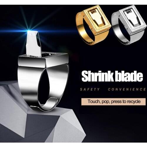 Protective Folding Ring Cutting Ring Outdoor EDC Equipment Invisible Protection Stainless Steel Cutting Ring Camping Survival