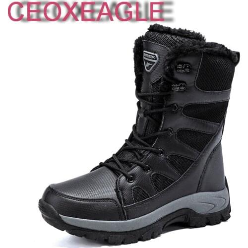 Winter Men Women High Top Hiking Shoes 2021 Durable Waterproof Anti-Slip Outdoor Climbing Trekking Shoes Military Tactical Boots