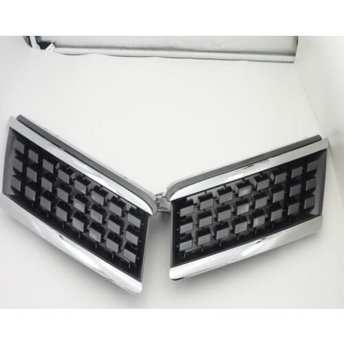 1Pair Chrome Front Bumper Upper Hood Radiator Grills Grille Insert for Nissan Tiida 2004-2011