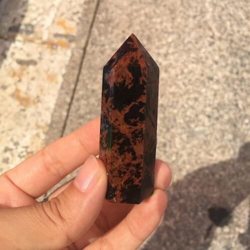 1pcs high quality 100% natural stones and minerals red obsidian wand point healing crystals for home decoration wholesale