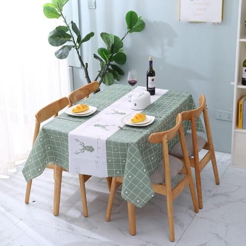 2PCS Decorative Table Cloth Rectangular Tablecloths Waterproof Oilproof Home Dining Tea Table Decoration Hotel Picnic Kitchen