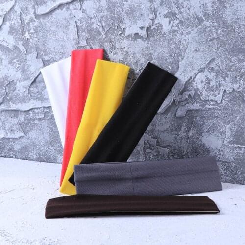 2PCS Yoga Headband Sports Elastic Bandanas Sports Yoga Supplies Dance Biker Wide Headband Stretchy Tape Hairband (White)