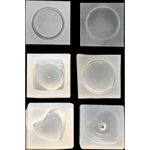 3 Shapes Containers with Lid Silicone Resin Mold Jewelry Box Pen Holder Mold Coaster Flower Pot Ashtray Resin Molds Kit