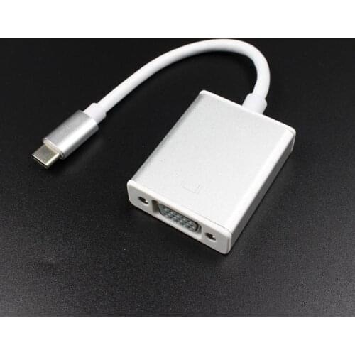 2 Colors USB 3.1 Type C to VGA Adapter USB-C Male to VGA 1080p Female Converter USB 3.1 Type C to VGA Adapter r20