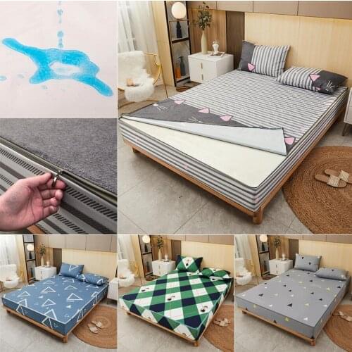 With Zipper Six-Sided Mattress Protector Cover Waterproof Sheets Dust Cover 137x190cm/193x230cm Customizable Bed Sheet