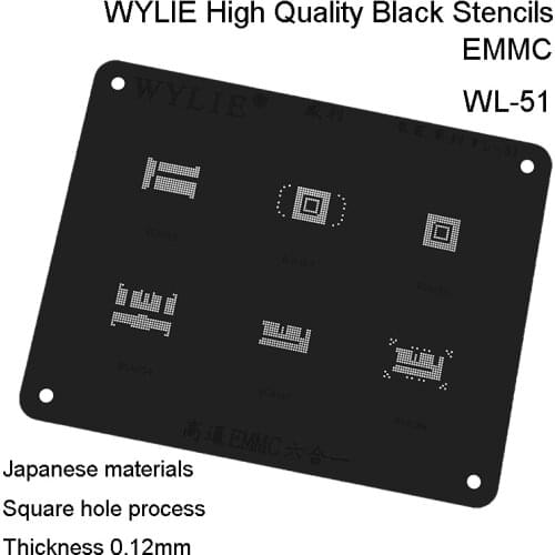 WL-51 BGA221 BGA254 BGA162 BGA153 BGA186 BGA169 BGA 153 221 NAND MOMERY FLASH IC Chip BGA Reballing Stencil