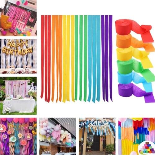 45x25m Tassel Garland DIY Colorful Paper Tassel Garland Birthday Party Decor Baby Shower Wedding Decoration Party Background DIY
