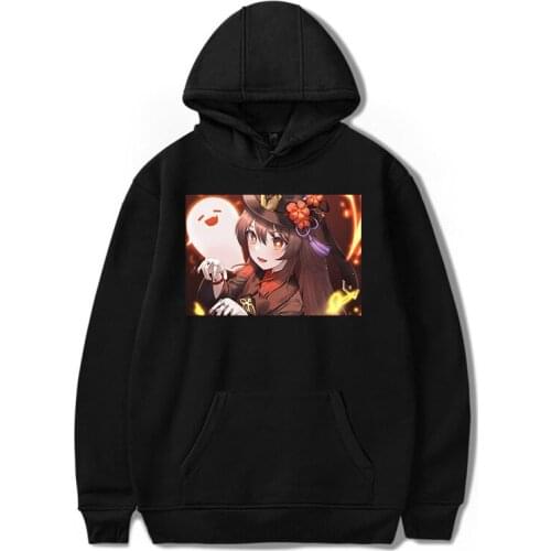 Kawaii Hoodie Aesthetic Loose Hu Tao Genshin Impact Cool Clothes Harajuku Clothing Casual Printed Streetwear Women Sweatshirts