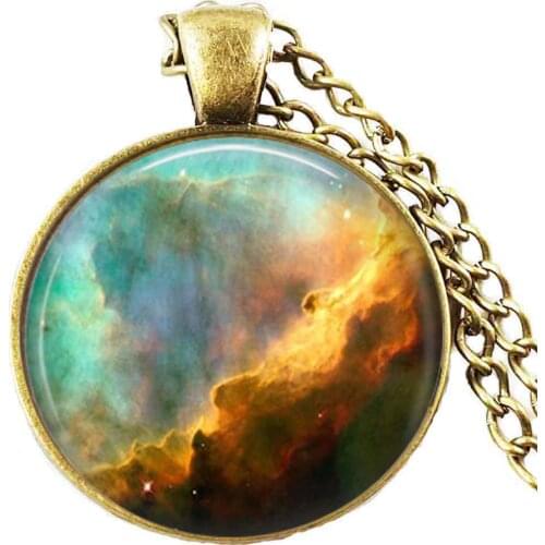 Space Necklace, Space Nebula Pendant , Nebula omega jewelry, nebula charm , space gift, space over gift, friend family gift idea