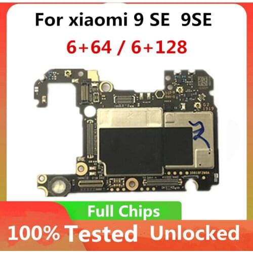 For Xiaomi Mi9 SE Mi 9 SE 9SE Motherboard 100% Unlock Logic Board Mainboard Original Mainboard With Android system MB 64/128G