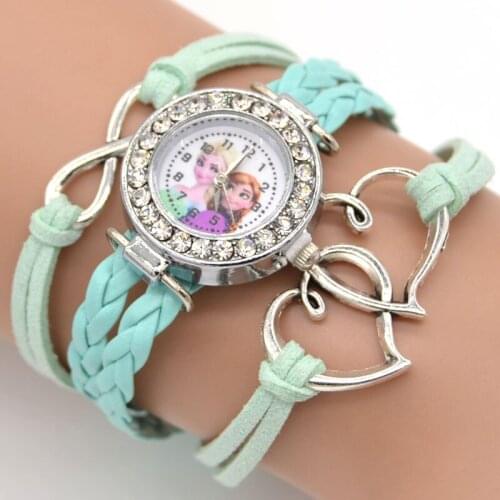 Fashion jewelry Cartoon Figure Girls Heart Charm Bracelets Kids Gift Bracelet Watch