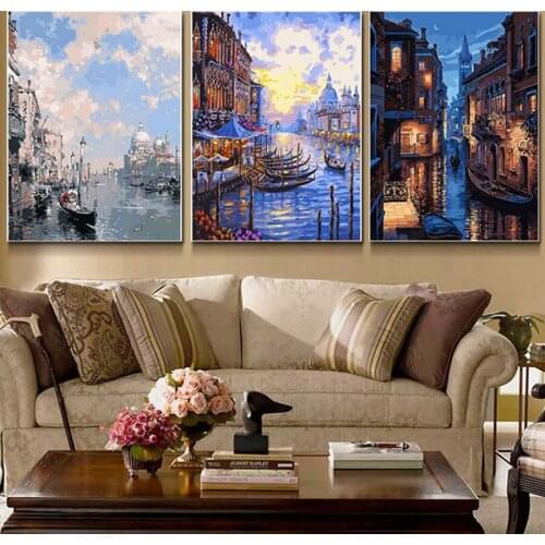 Diamond Painting decor,DIY Diamond Embroidery landscape,full diamond mosaic picture of rhinestones cross stitch new year gift