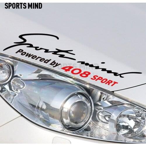 Sports Mind Car-Styling On Car Lamp Eyebrow automobiles & motorcycles Car Sticker Decal For Peugeot 408 car accessories