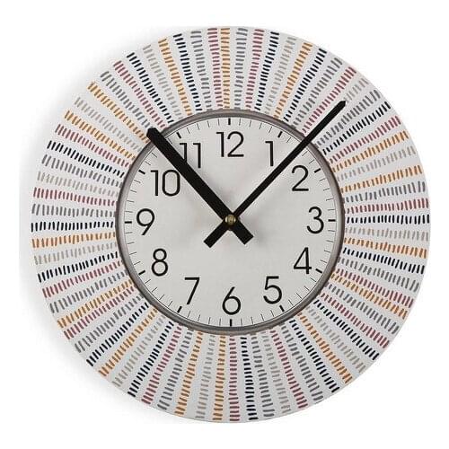 Wall Clock Corduroy Wood (4 x 29 x 29 cm)