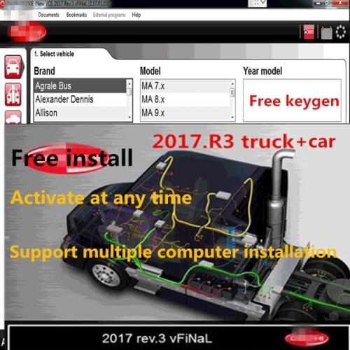 Newest Delphis 2017 R3 keygen WOW 5.00.8 R2 DVD CD Software for Delphis 150e Multidiag Vd Ds150e with Car and Truck
