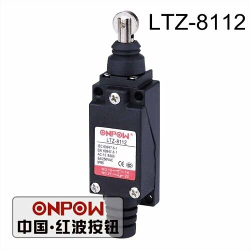 ONPOW LTZ-8112 Momentary Professional Electrical Switches CE Waterproof IP65 Roller Plunger Limit Switch Travel Switch
