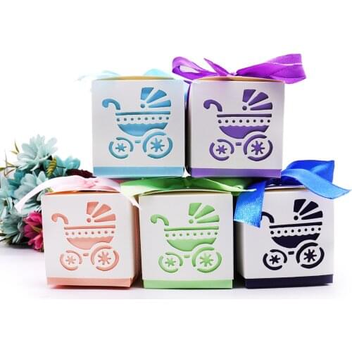 Favor Box For Kids Birthday Party 10pcs/Lot Candy Gift Bags Baby Shower Birthday Wedding Party Supplies Candy Boxes Decor