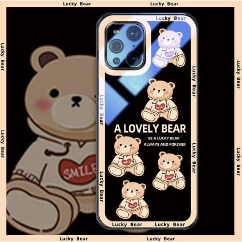 ASINA Transparent Tempered Glass Case For OPPO Find X3 Shockproof Cute Cartoon Couple Cover Bumper For OPPO Find X3 Pro Princess