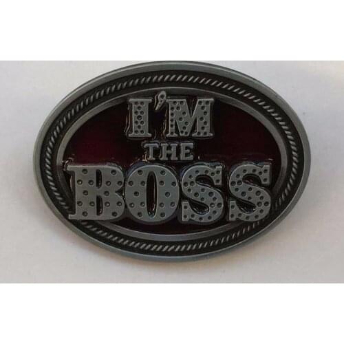 I'M THE BOSS Belt Buckle for 4cm wideth belt with continous stock