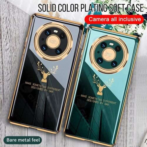 GKK Luxury Plating Pattern Soft Case For Huawei Mate 40 P40 Pro Lite Anti-knock Cover For Huawei Mate 40 Pro P40 Lite 4G Coque