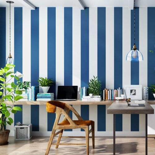 Beibehang Self adhesive wallpaper modern minimalist wide striped non-woven wallpaper Bedroom clothing store cafe wallpaper
