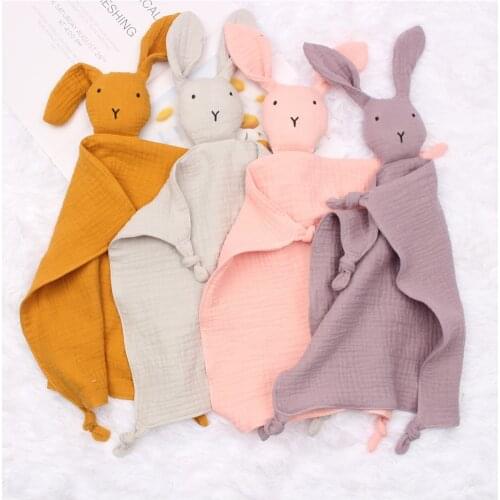 Baby Saliva Towel Soft Newborn Baby Soothe Appease Towel Infant Cute Bunny Sleeping Dolls Toy Plush Comforting Toy Baby Towel