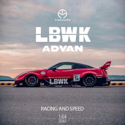 TM Time Micro 1:64 LBWK Nissan GTR R35 LB 3.0 Advan Diecast Model Car