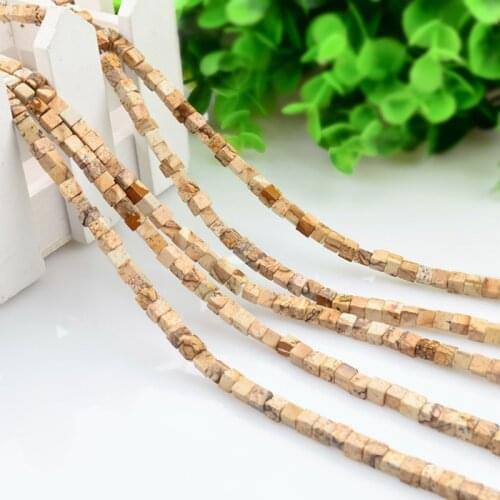 Unique Loose Stone Square Picture Jaspers Beads for Crystals and Healing Stones Jewelry Makings